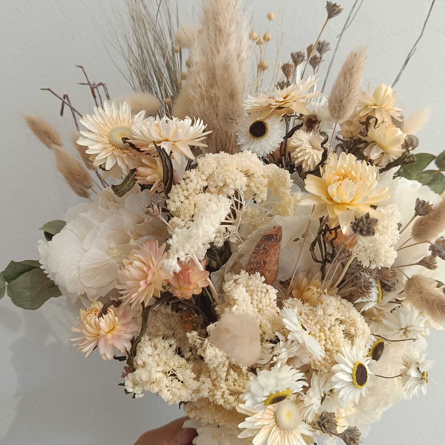 Boho Νυφική Ανθοδέσμη με Αποξηραμένα Άνθη – Natural Bridal Bouquet