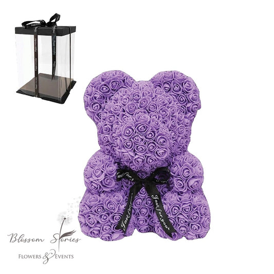 Rose bear μωβ 25cm