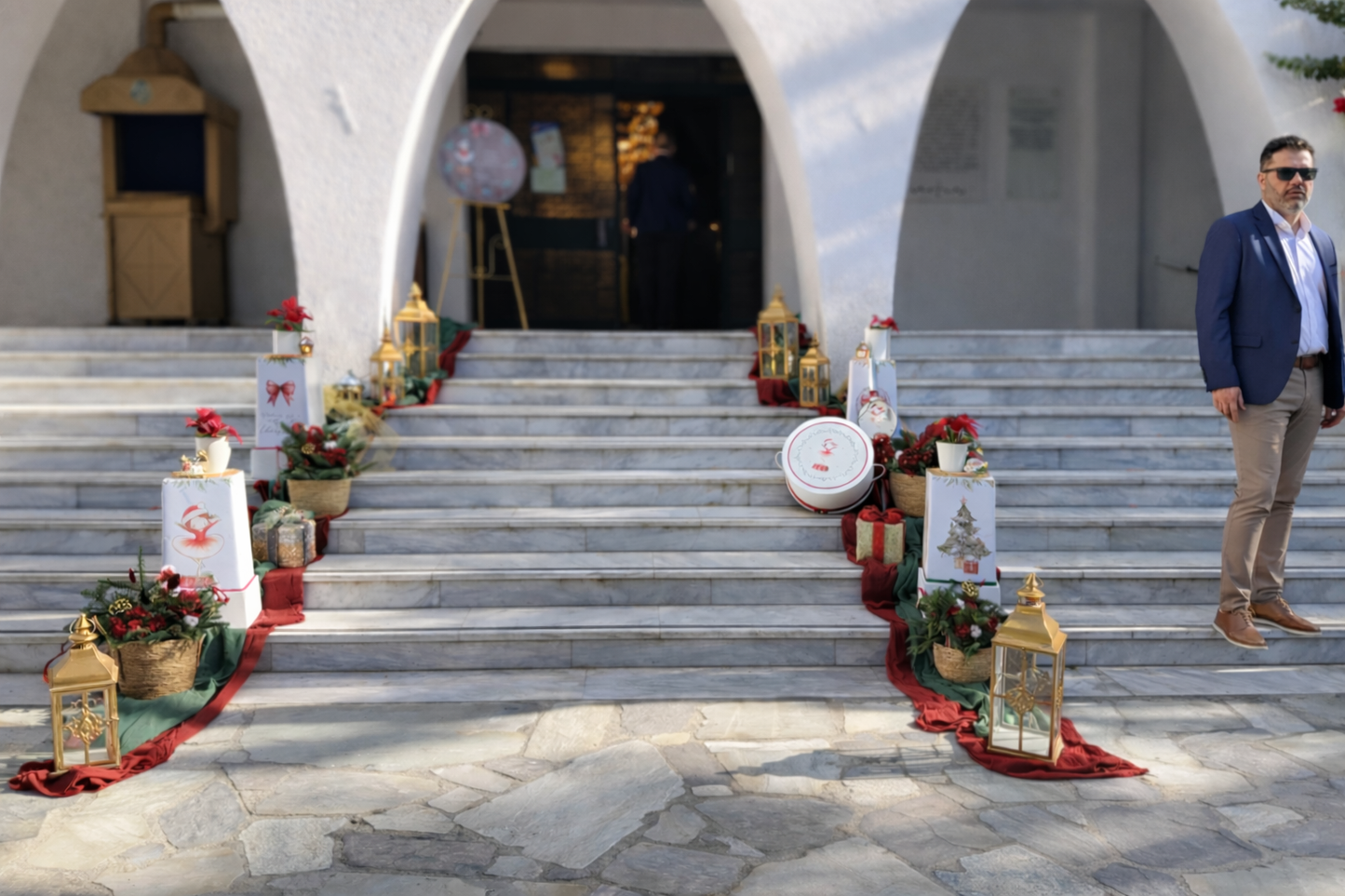 Χριστουγεννιάτικος Στολισμός Βάπτισης για Κορίτσι στην Ζωοδόχο Πηγή Αλιμου