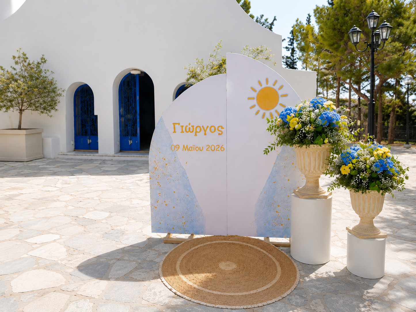 Ανθοστολισμός βάπτισης στον Άγιο Γεώργιο Καβούρι
