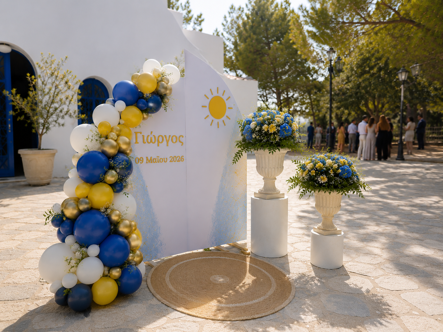 Ανθοστολισμός βάπτισης στον Άγιο Γεώργιο Καβούρι
