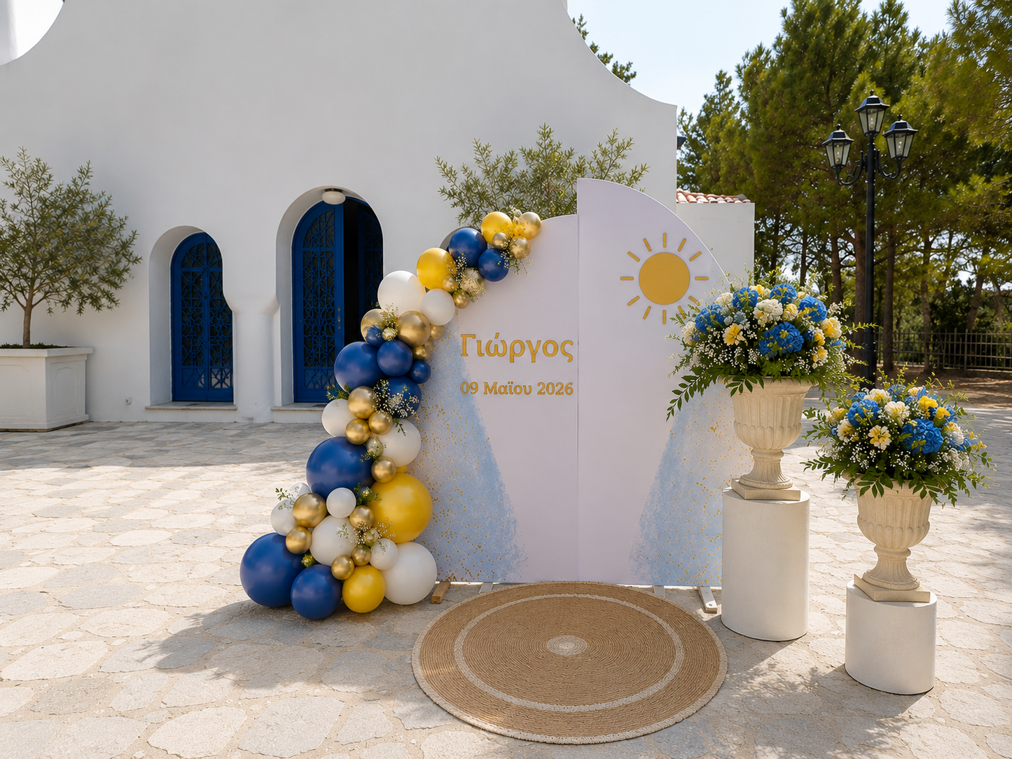 Ανθοστολισμός βάπτισης στον Άγιο Γεώργιο Καβούρι