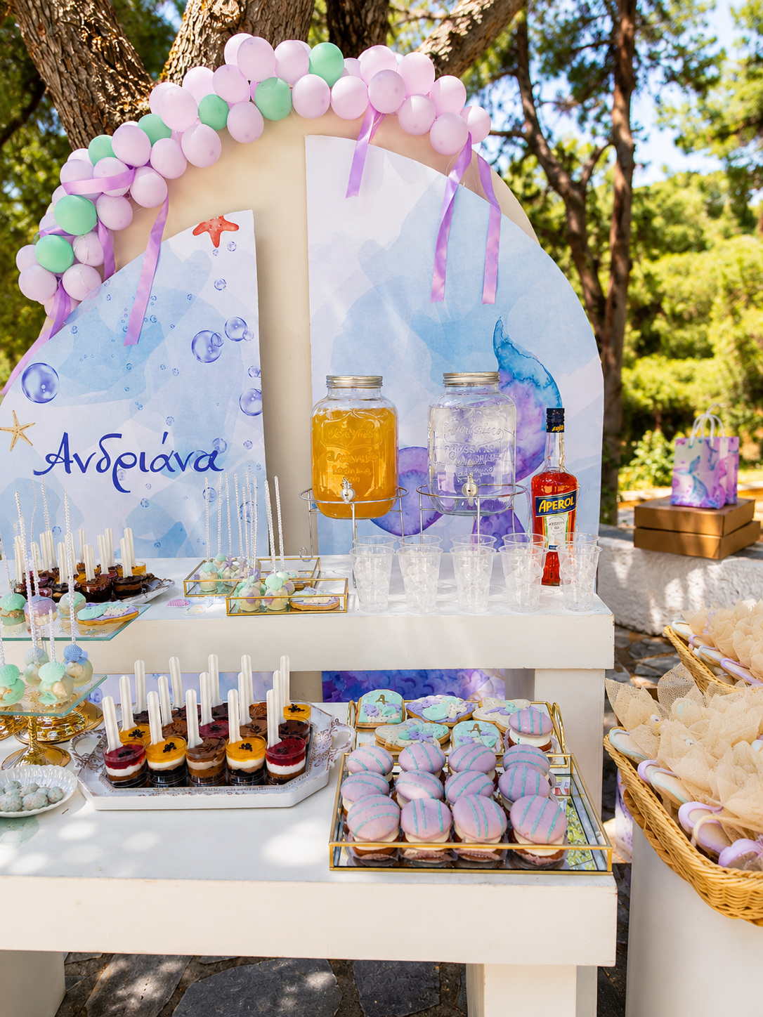 Στολισμός και candy bar βάφτιση 