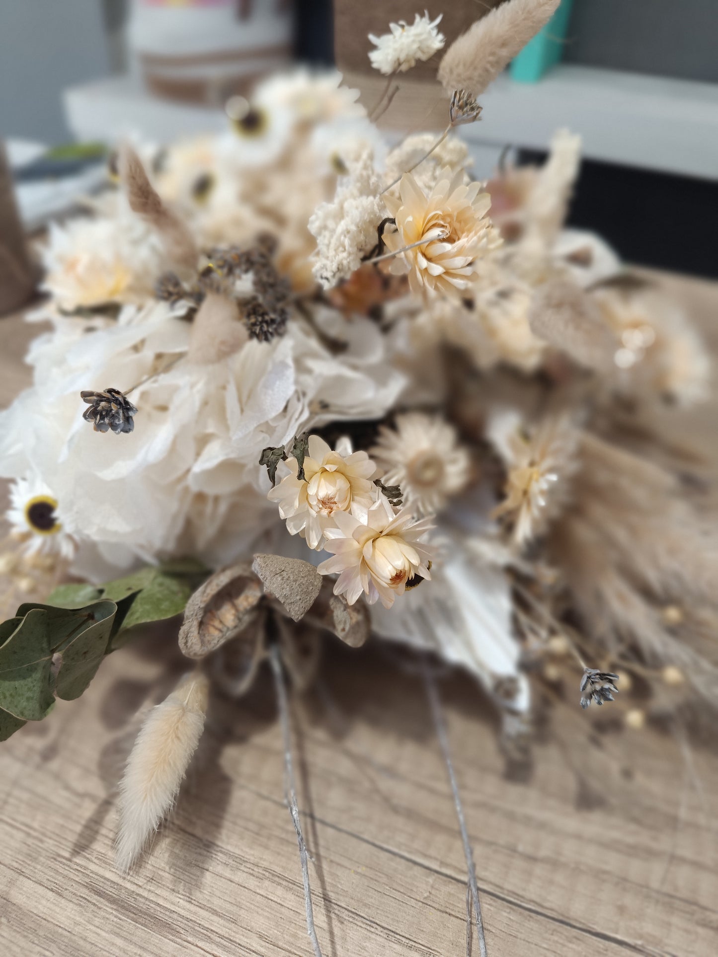 Boho Νυφική Ανθοδέσμη με Αποξηραμένα Άνθη – Natural Bridal Bouquet